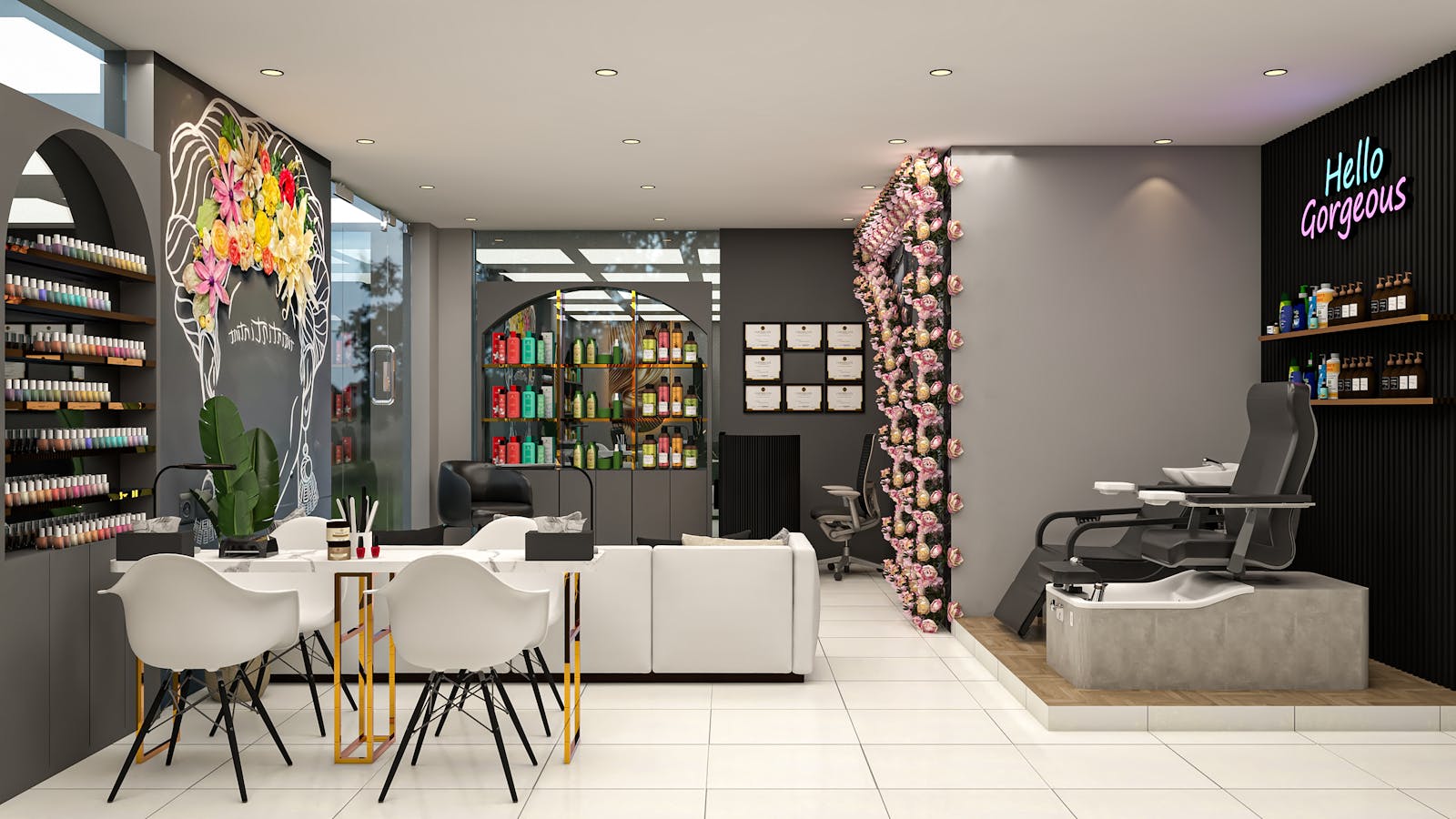 The Wynwood Hair Co. salon floor